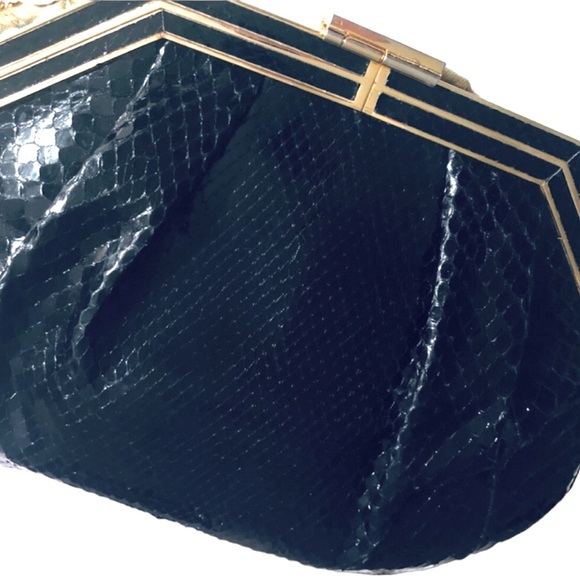 CAGGIANO | BLACK AND GOLD CLUTCH PURSE